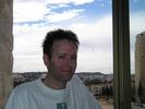 Stephen at hotel window