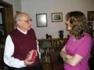 Dad chats with me in diningroom